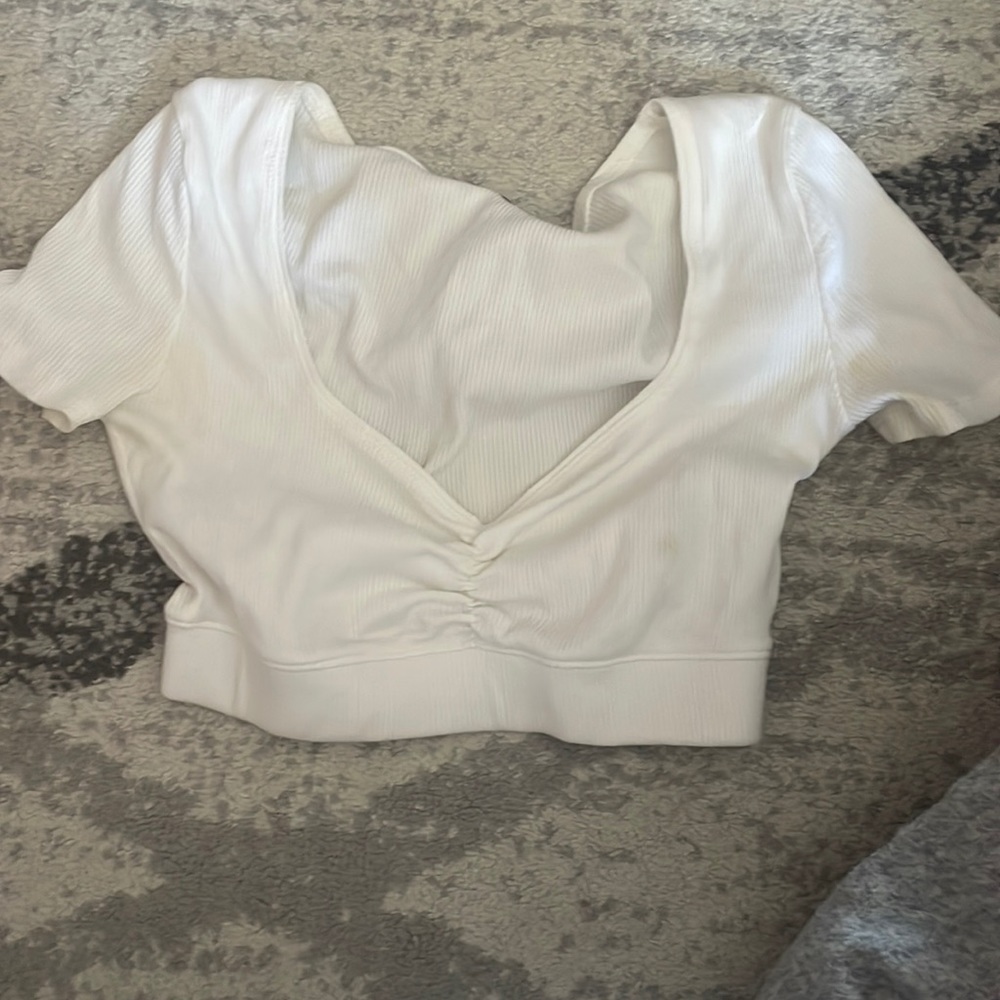 Cropped White Shirt